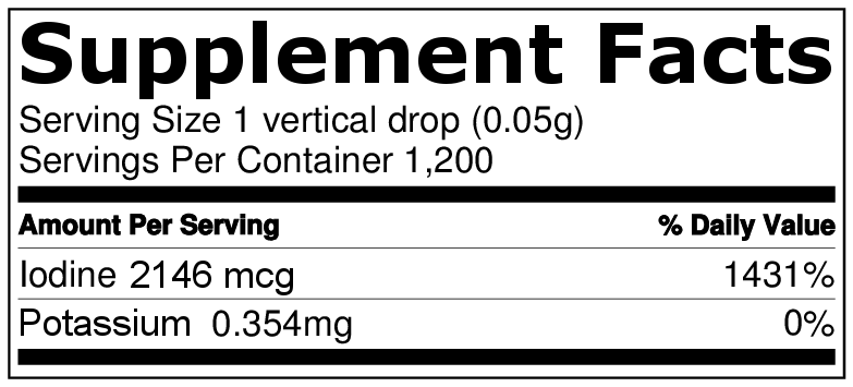 2% Lugols Iodine Solution Drops Iodine Supplement 2oz