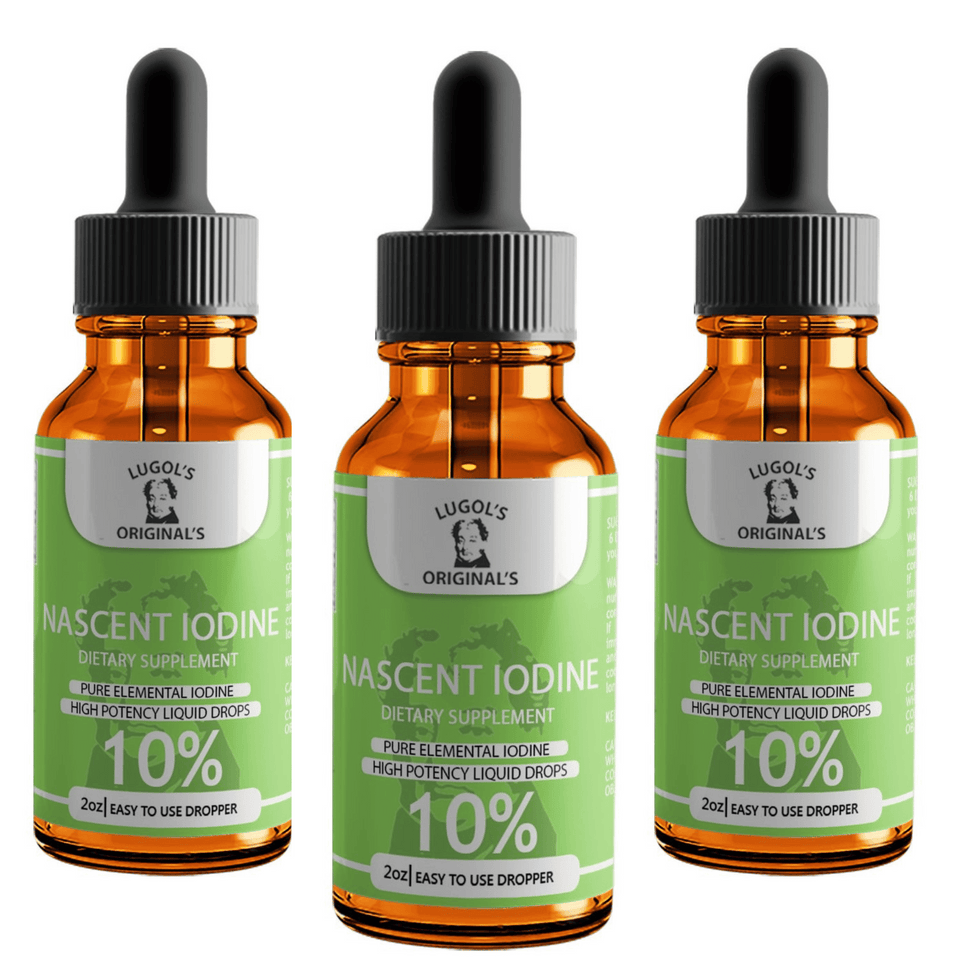 10% Nascent Iodine Liquid Drops Thyroid Supplement 2oz