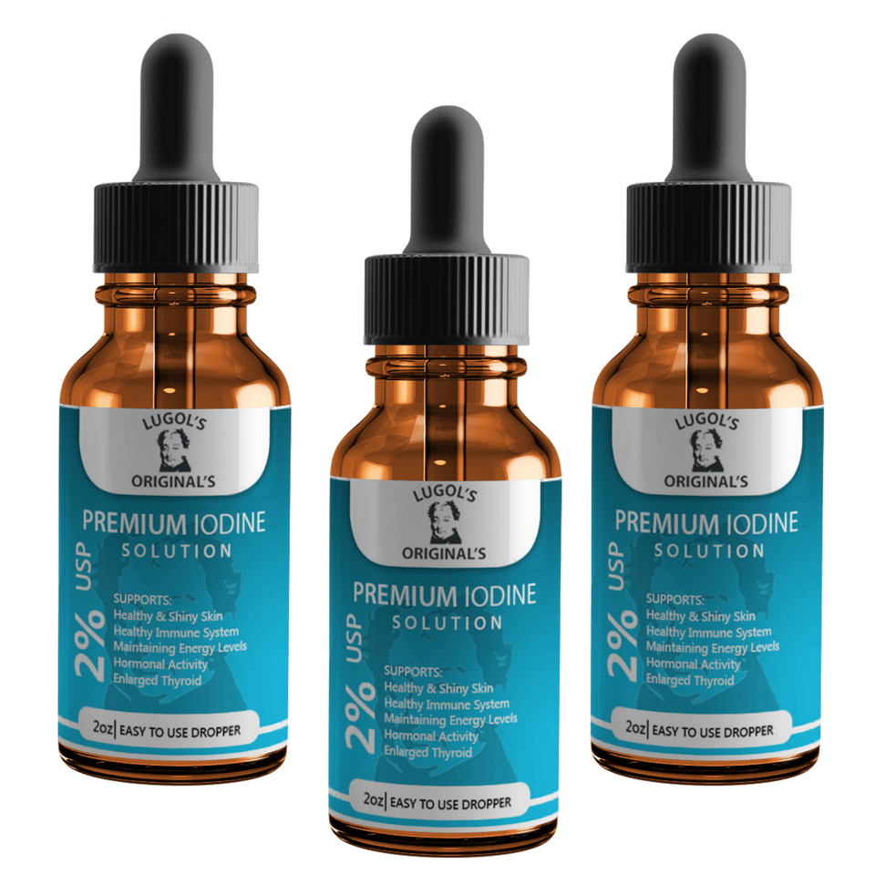 2% Lugols Iodine Solution Drops Thyroid Support Supplement 2oz - Lugols Originals