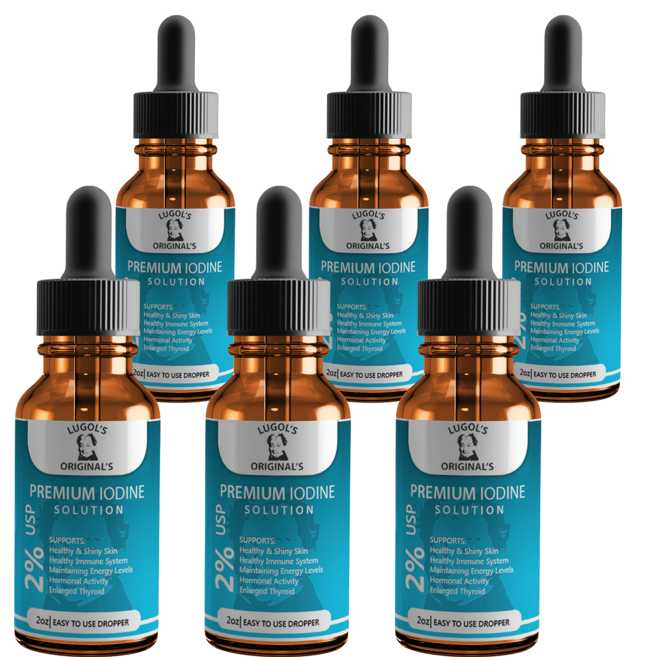 2% Lugols Iodine Solution Drops Thyroid Support Supplement 2oz - Lugols Originals