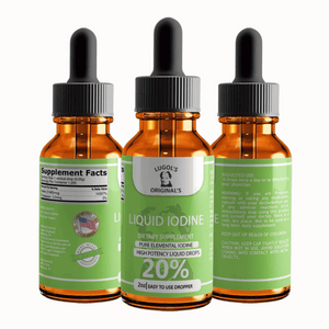 20% Liquid Iodine Drops Thyroid Support Supplement 2oz - Lugols Originals