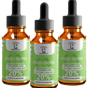 20% Liquid Iodine Drops Thyroid Support Supplement 2oz - Lugols Originals