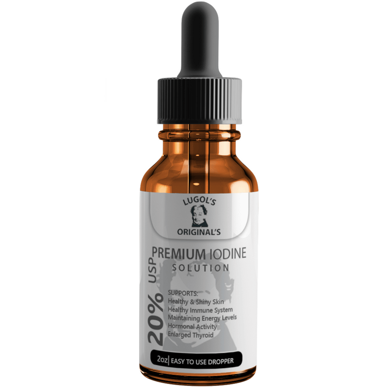 20% Lugols Iodine Solution Drops Thyroid Support Supplement 2oz - Lugols Originals