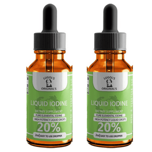 20% Liquid Iodine Drops Thyroid Support Supplement 2oz - Lugols Originals