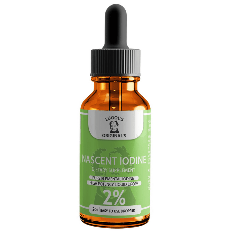 2% Nascent Iodine Liquid Drops Thyroid Support Supplement 2oz