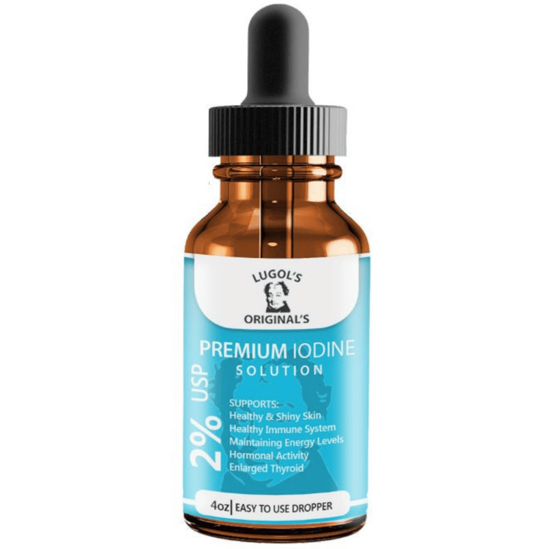 2% Lugols Iodine Solution Drops Thyroid Support Supplement 4 oz - Lugols Originals