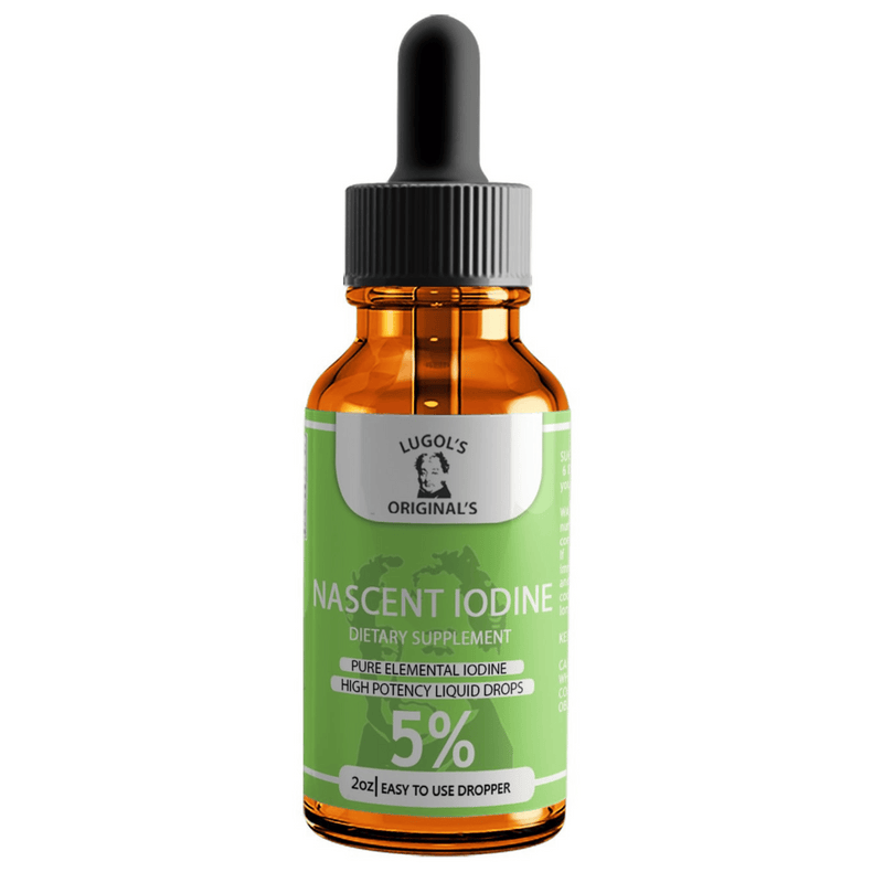 5% Nascent Iodine Liquid Drops Thyroid Support Supplement 2oz