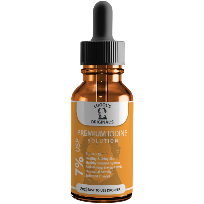7% Lugols Iodine Solution Drops Thyroid Support Supplement 2oz