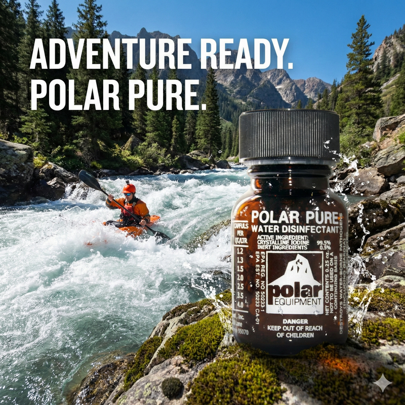 Polar Pure: The Original Iodine Water Disinfectant | Treats 2,000+ Gallons | Portable Purification for Hikers, Campers & Go-Bags