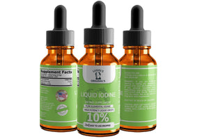 10% Liquid Iodine Drops Thyroid Support Supplement 2oz - Lugols Originals