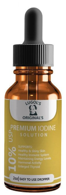 10% Lugols Iodine Solution Drops Thyroid Support Supplement 2oz - Lugols Originals