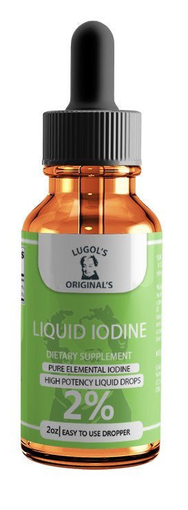 2% Liquid Iodine Drops Thyroid Support Supplement 2oz - Lugols Originals