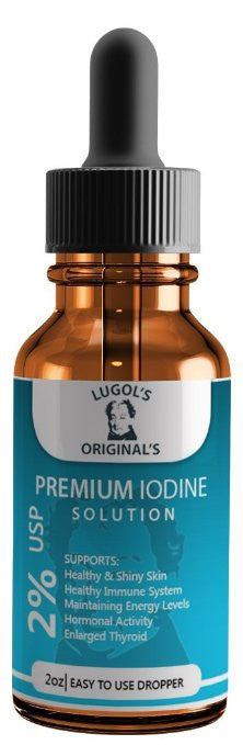 2% Lugols Iodine Solution Drops Thyroid Support Supplement 2oz - Lugols Originals